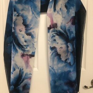 Calvin Klein Floral Blue Scarf